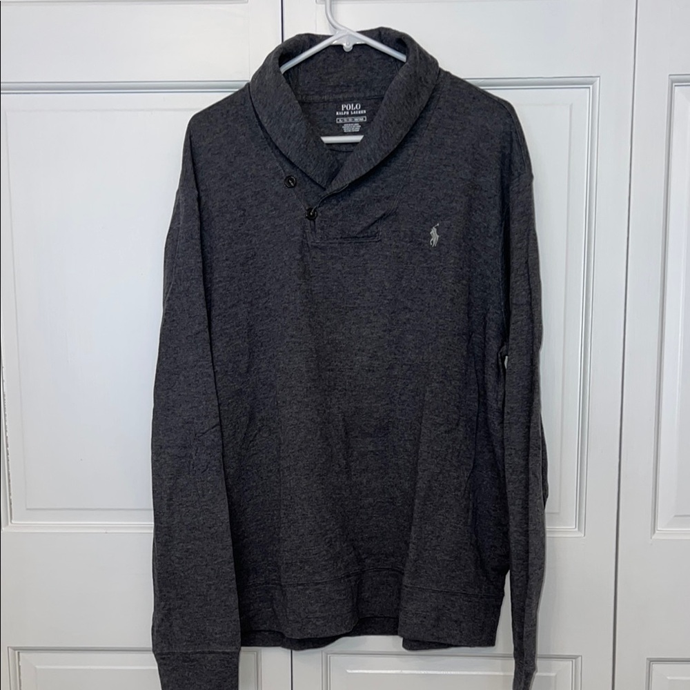 Polo Ralph Lauren Gray Shawl Collar Sweater